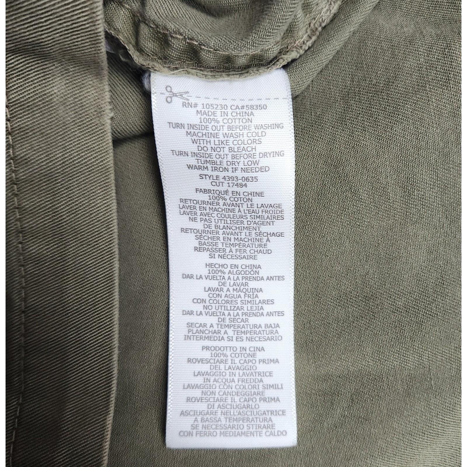 Current Elliott The Leisure Vest Sz S / 0 Olive Green Utility Military