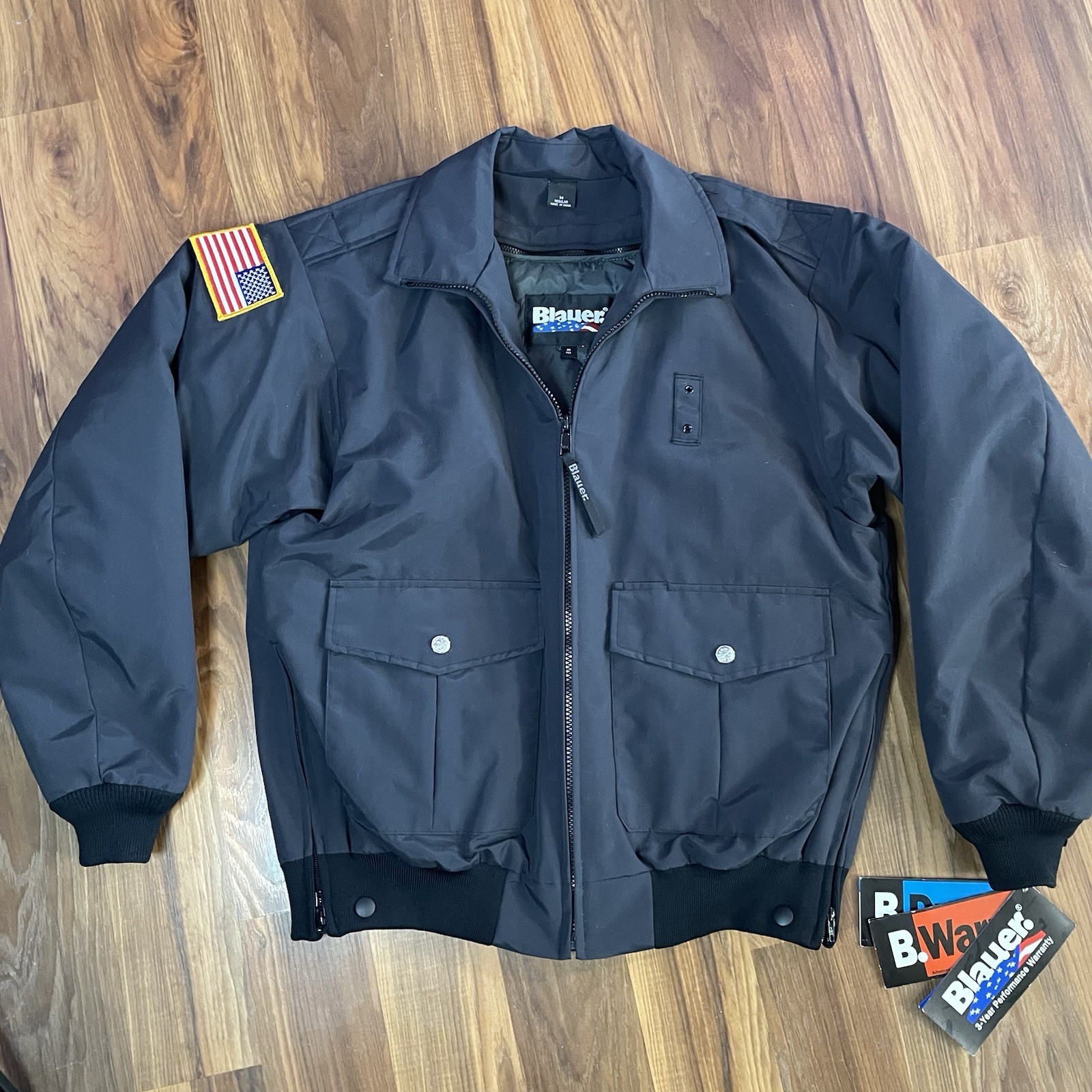 NWT Blauer 6110 B.Dry B.Warm FD Lightweight Nylon Bomber Jacket Men’s M – Black