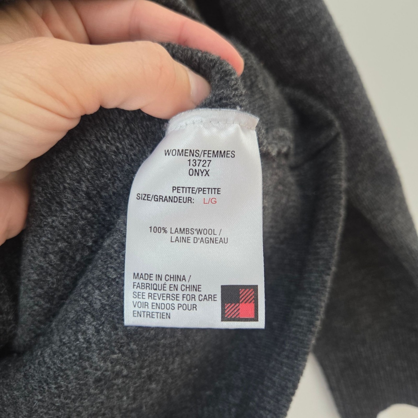 Woolrich 100% Wool Grey Cardigan Fair Isle Sweater Zip Front Women’s L