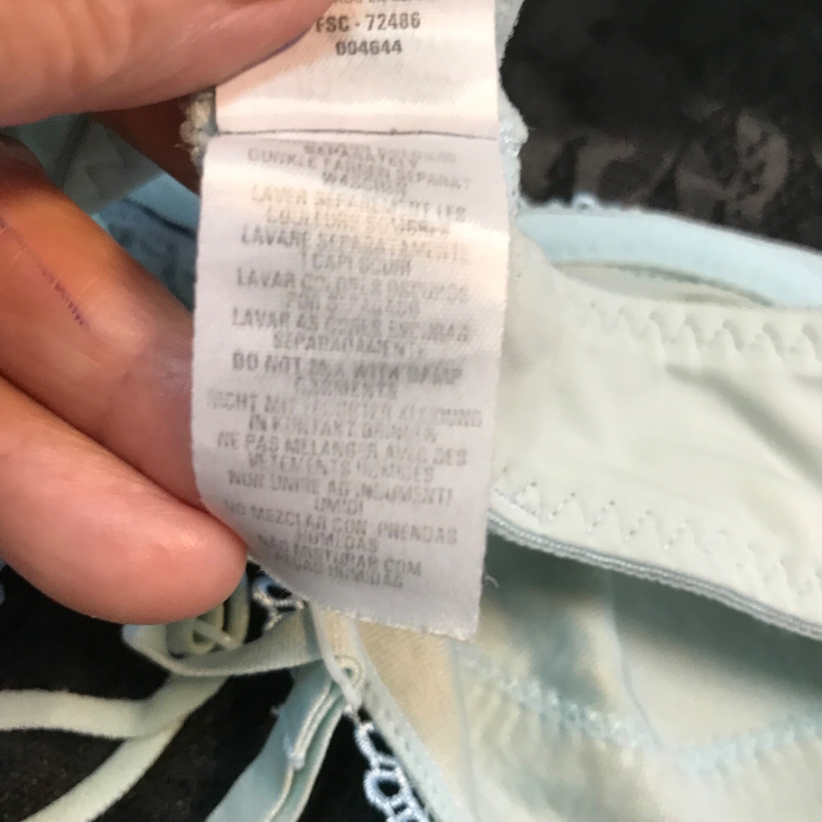 Bra Unbrandedd Size us 34b it2b eu75b underwired unpaded blue white