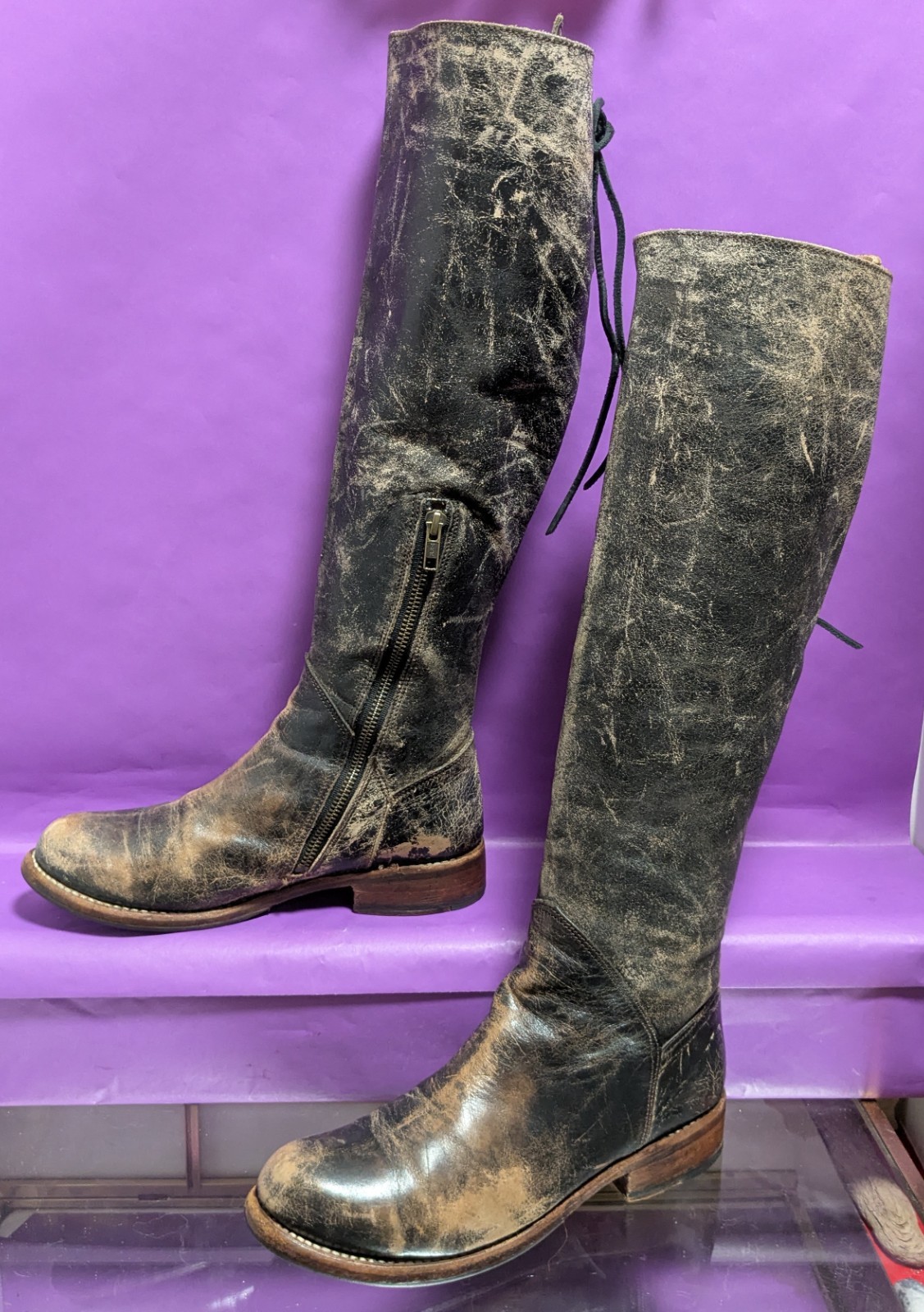 Bed Stu Manchester Hand Wash Leather Tall Riding Boots Women’s 7.5