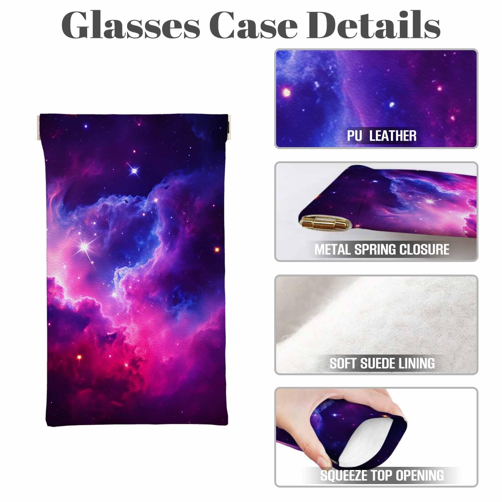 Beabes Glasses Case Galaxy Space, Bursting 7.3×4.7 Inch, Space