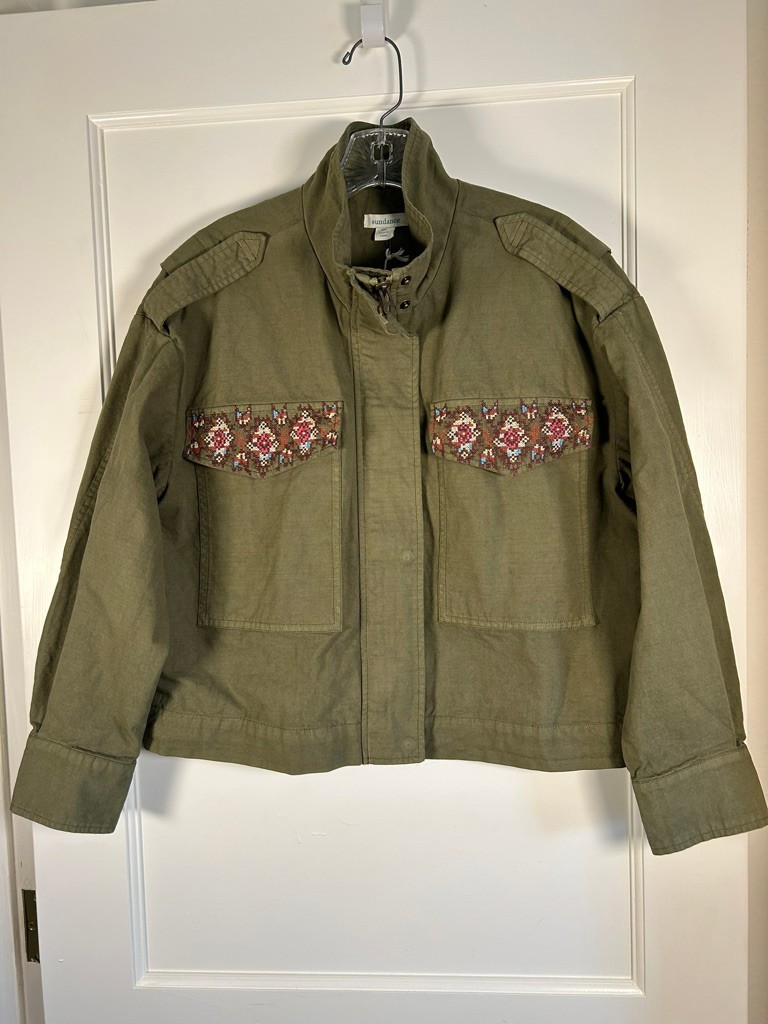 NWT Sundance Catalog Love and Soul Jacket Military Style Size PL