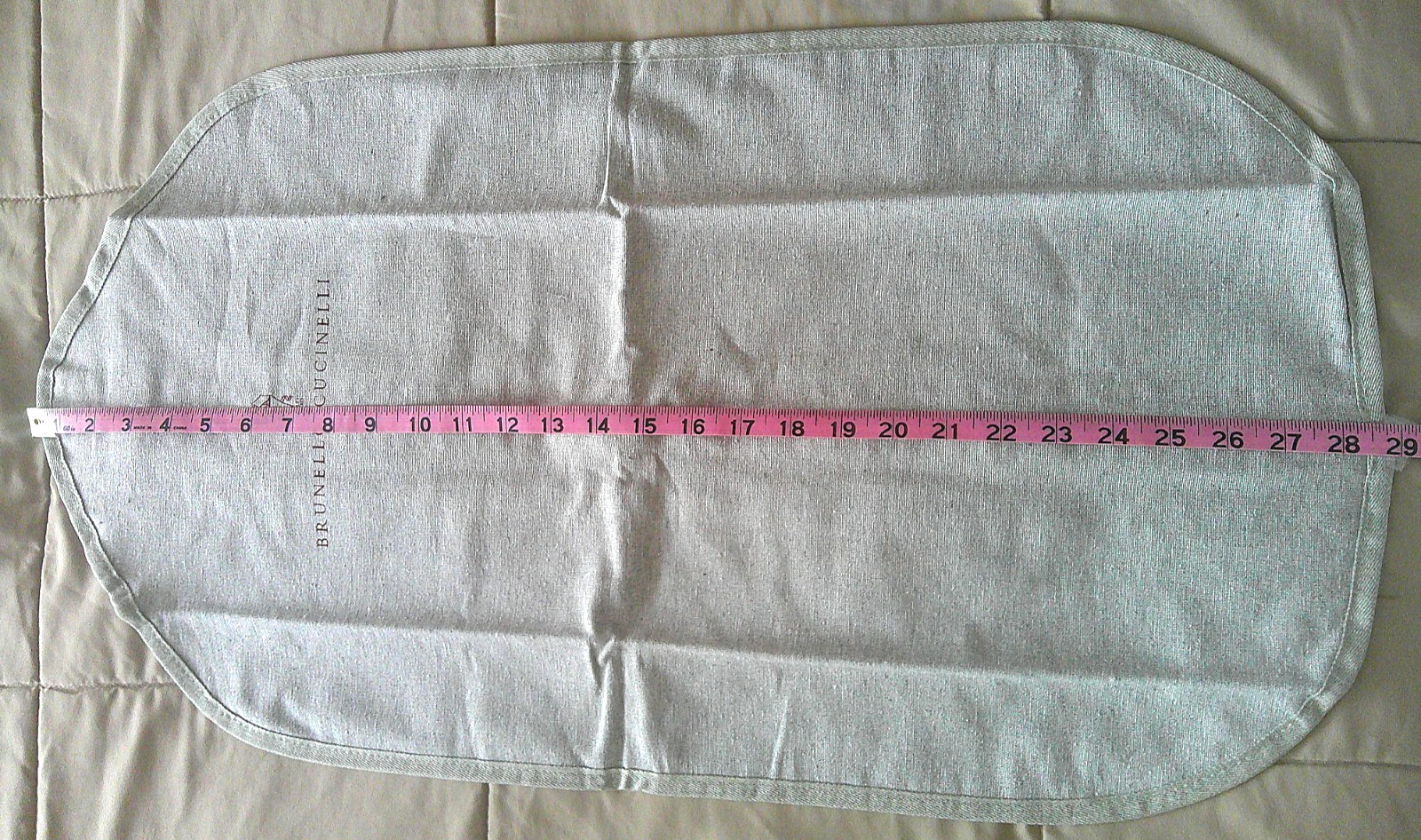 BRUNELLO CUCINELLI SM Cotton Linen Garment Travel Bag Cover 16″x 29″/40cm x 75cm