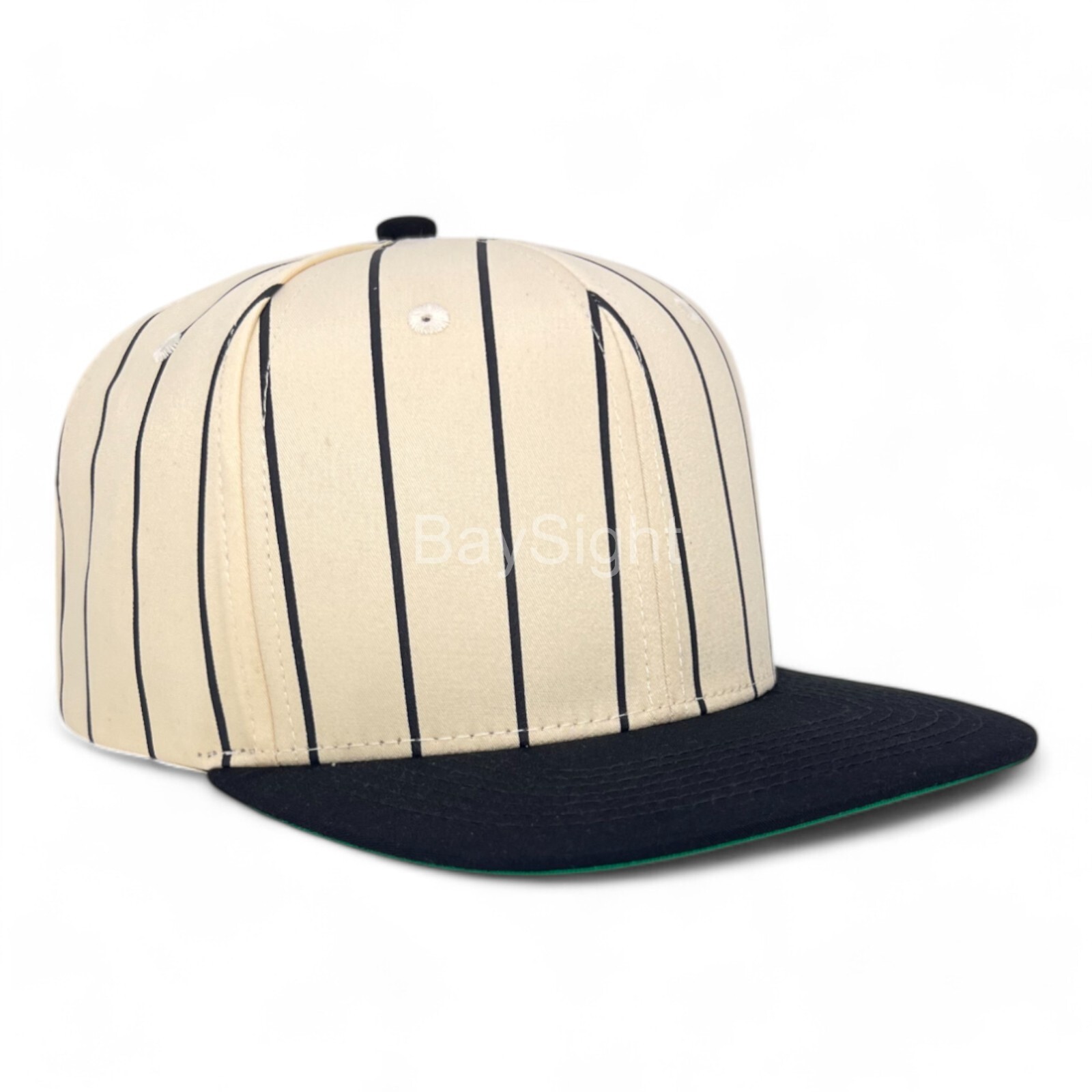 Mens Snapback Hat Adjustable Pro Sport Striped Baseball Ball Cap with Flat Brim