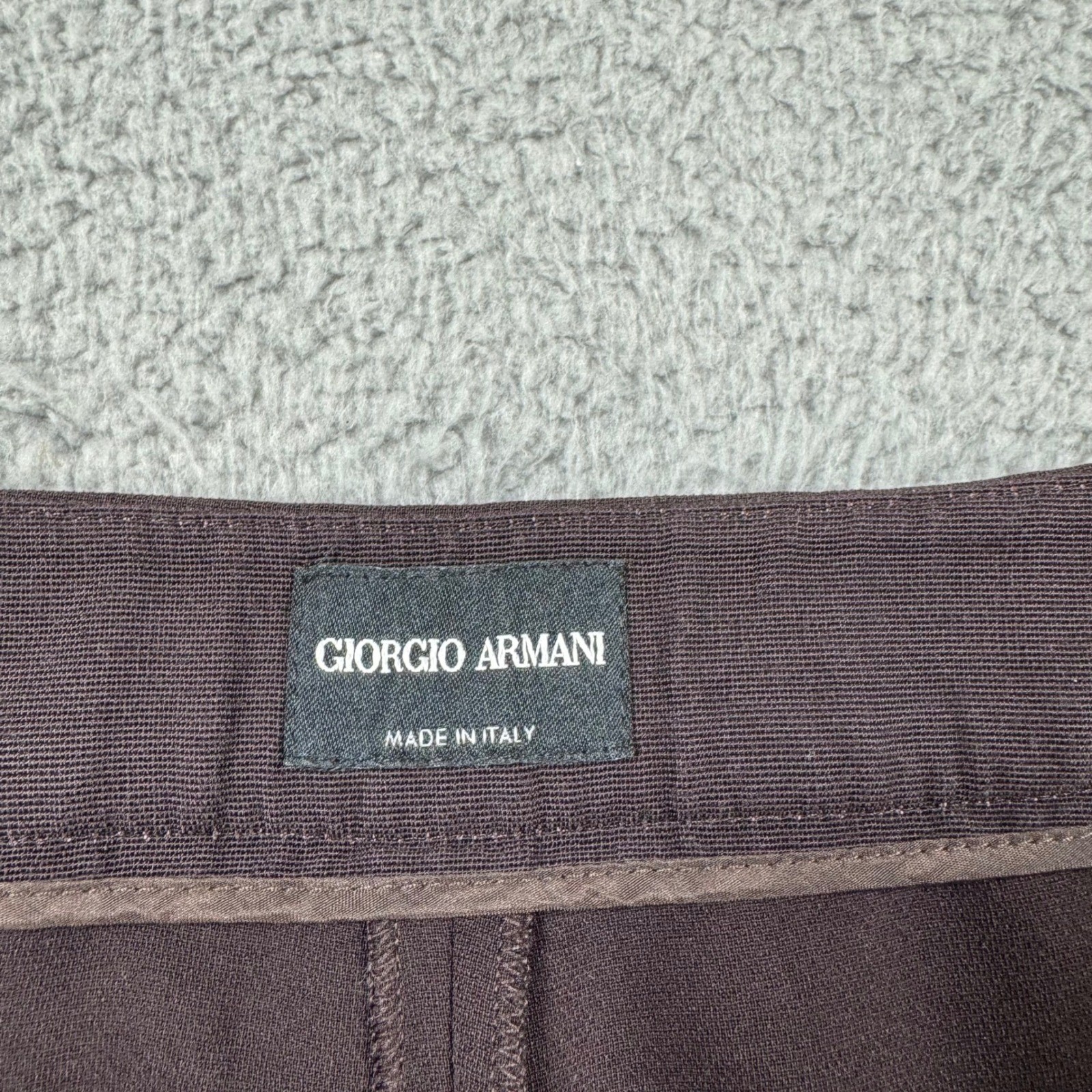 Giorgio Armani Women US 42 Brown Acetate Polyester Dress Pants Made in Italy