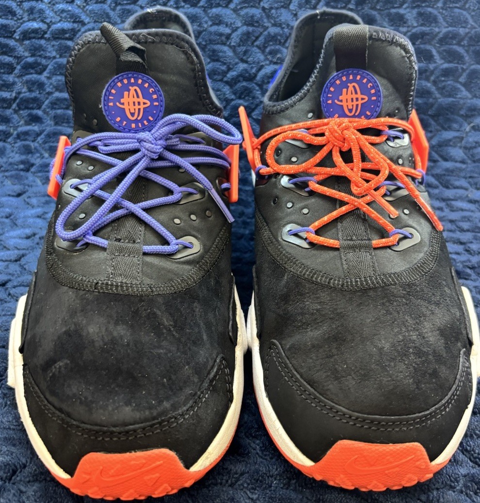 Nike Air Huarache Drift Men’s Low Top Sneakers Black Orange Purple Colorblock
