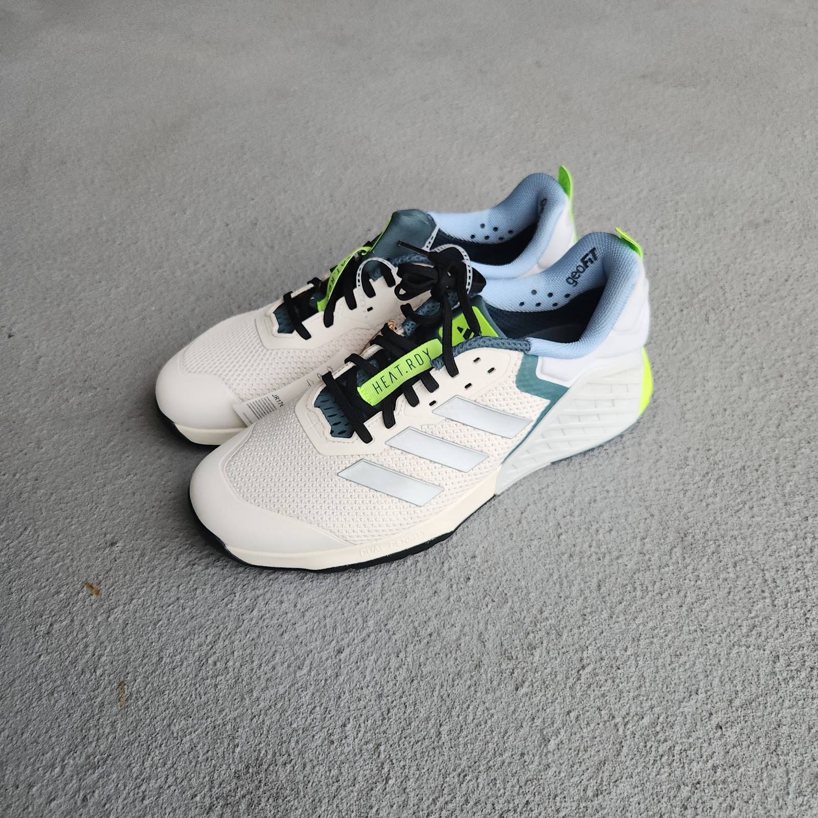 adidas Dropset 3 Training Mens White Sneakers Athletic Shoes JP7239 Size 12 US