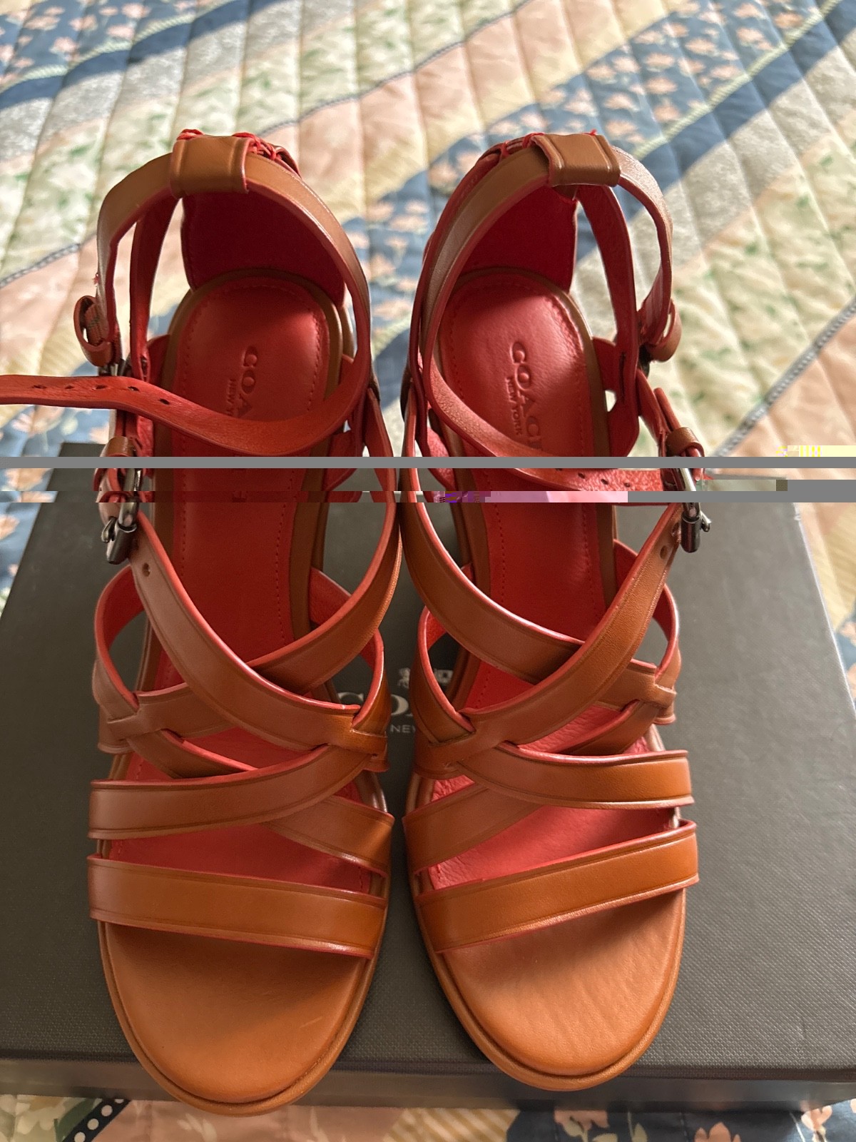 Coach Shoes. Wedge heels, size 7.5, brand new shoes. Never worn it.