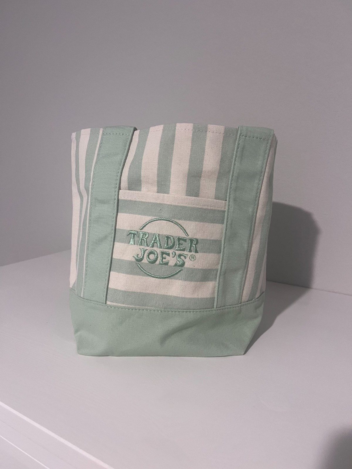 READY TO SHIP! Authentic Trader Joe’s Mini Pastel Stripe Tote Bag (1 piece)