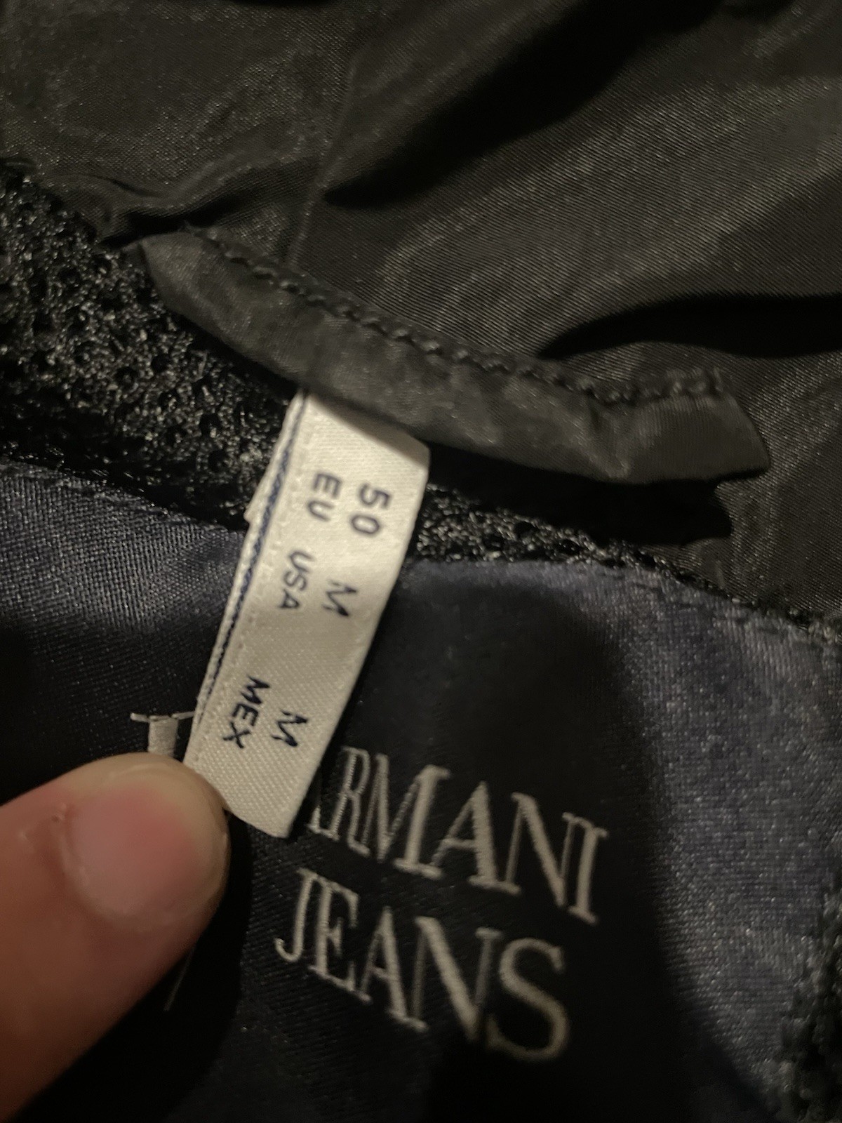 Armani Jeans Men’s Black Hooded Full Zip Puffer Jacket Size M Short