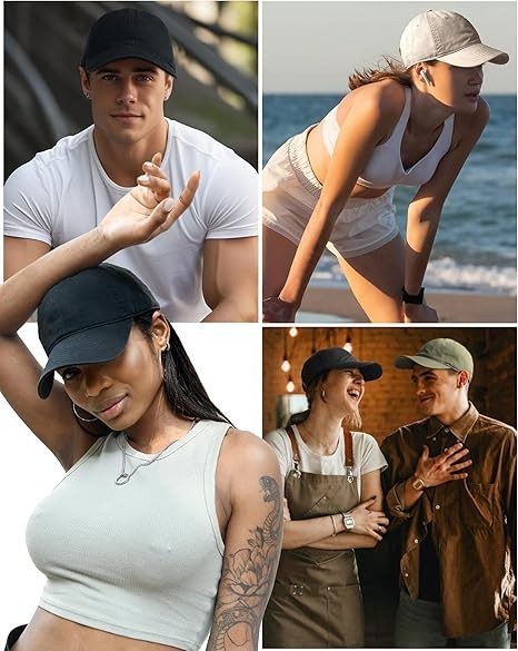 Plain Cotton Polo Style Blank Baseball Cap Solid Washed PC Adjustable Ball Hat