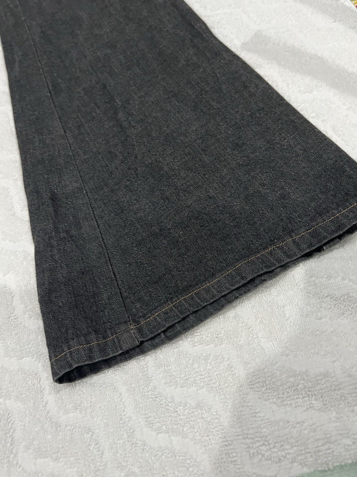 Vintage Women Gucci by Tom Ford Size 38 Wide Leg Boot Cut Flared Jeans Dark Gray