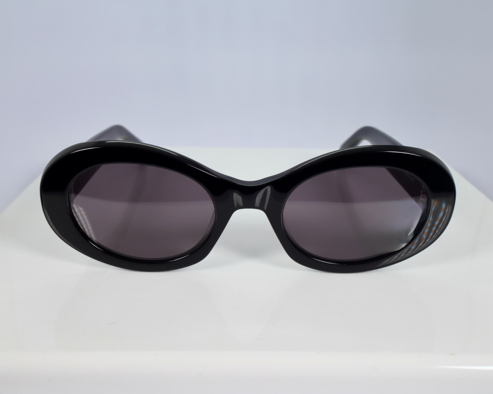 Celine CL40194U 01A 52mm Round Black Sunglasses with Grey Lens