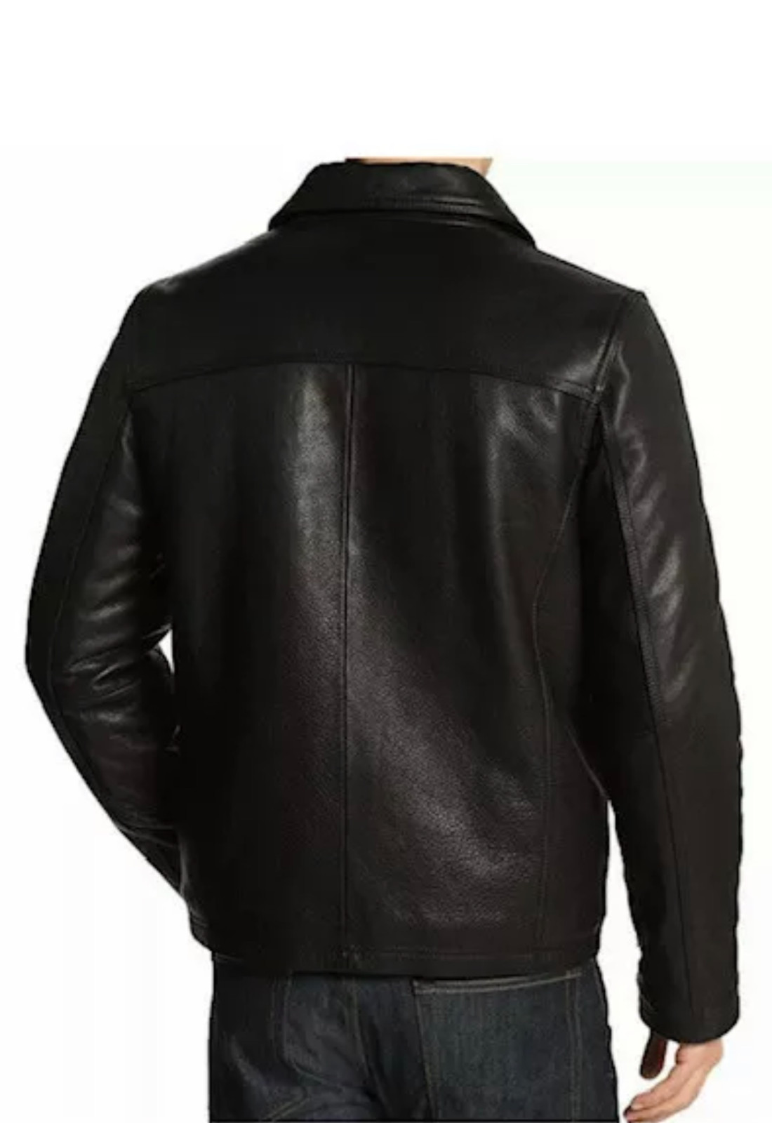 Mens Leather Jacket Bomber Coat