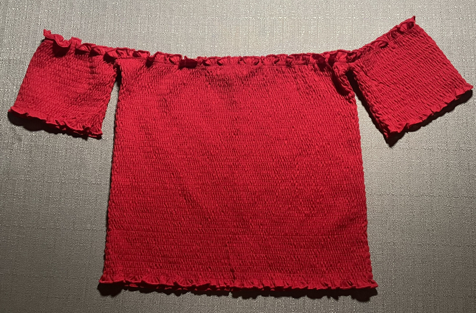 Crave Fame By Almost Famous Womens Large L Red Cropped Top Bandeau Set In Sleeve