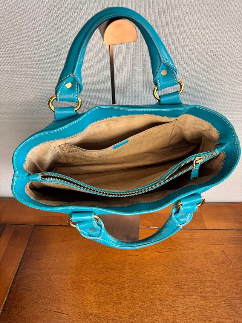CELINE Boogie bag Handbag Blue Authentic From Japan