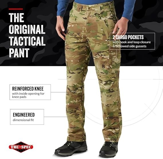 Tru-Spec Tactical Pants for Men-Durable, Cargo Work Pants , Multi CL- 36W x 32L