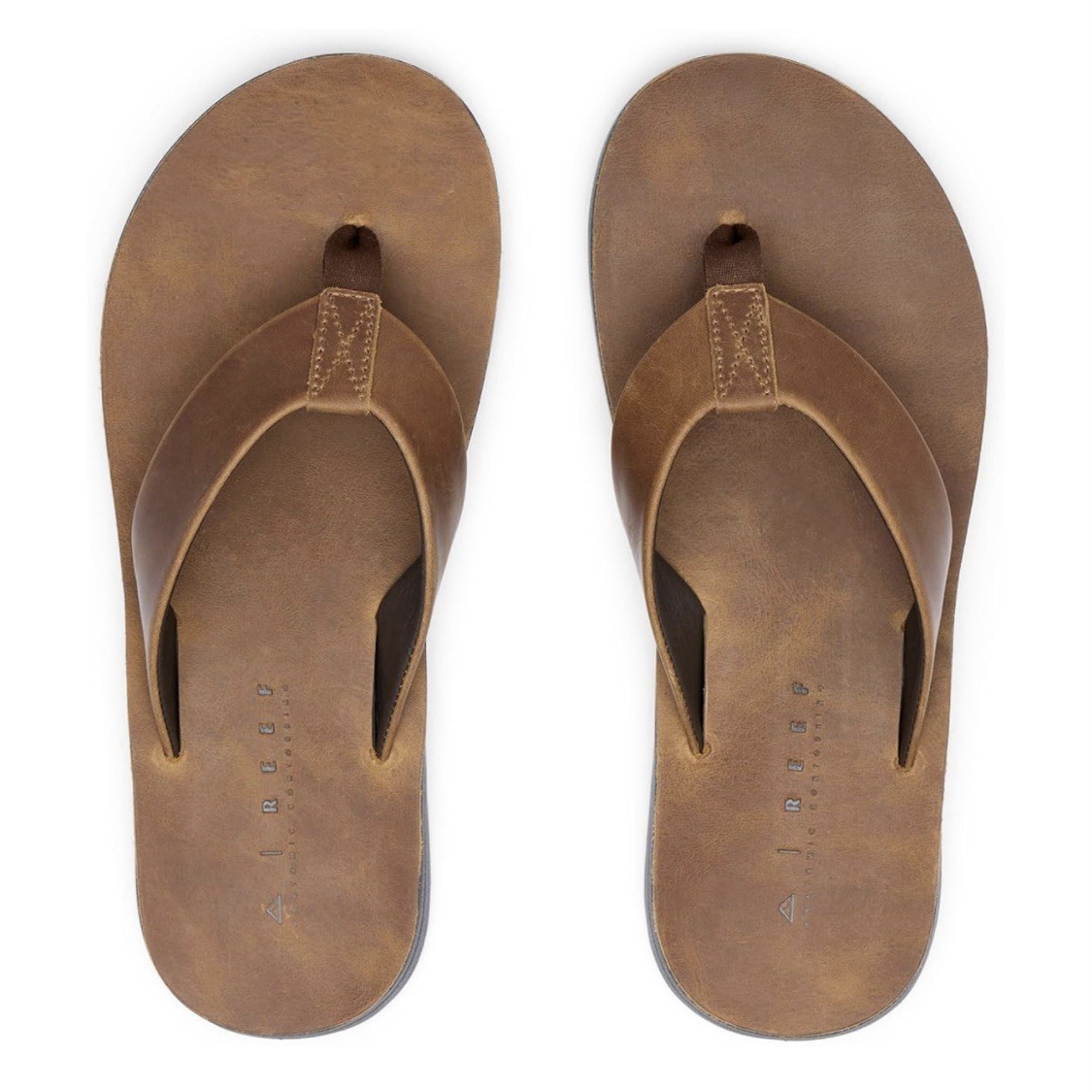 Reef Mens Ojai Classic Dark Brown Flip Flop Cushion Sandals Men’s Sizes **READ**