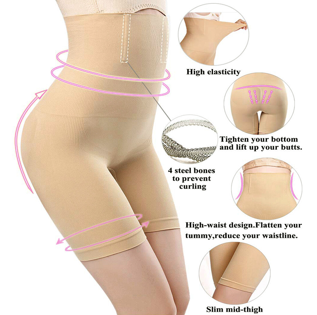 US Fajas Colombianas High Waist Shapewear Tummy Control Body Shaper Girdle Pants