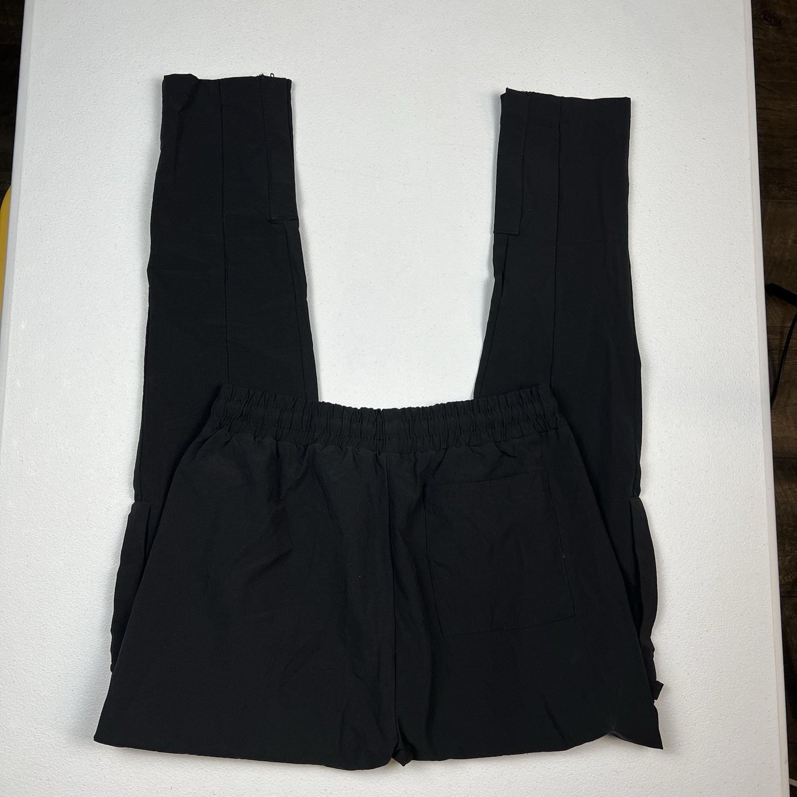 Man BoohooMan Jogger Cargo Pants Mens XS X Small Black Drawstring Elastic Waist