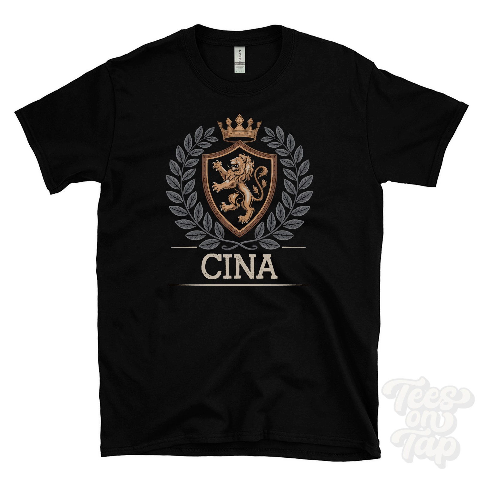CINA FANTASY COAT OF ARMS T-SHIRT novelty parody family name crest