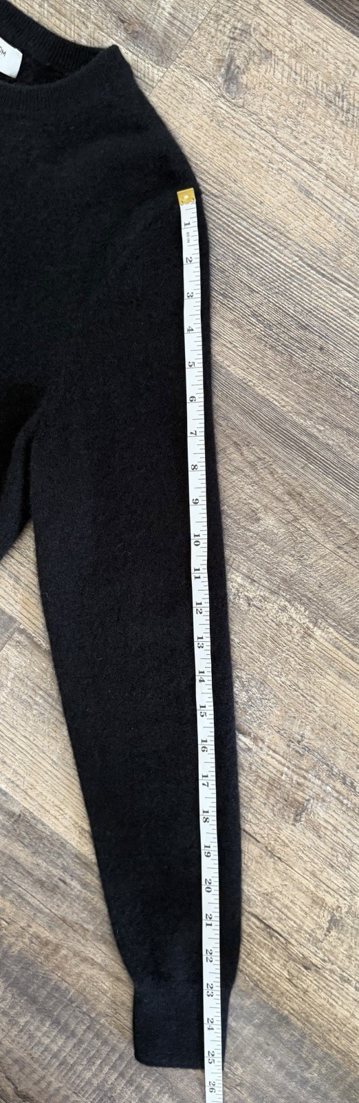 Nordstrom Women’s Size Large Black 100% Cashmere Crewneck Sweater