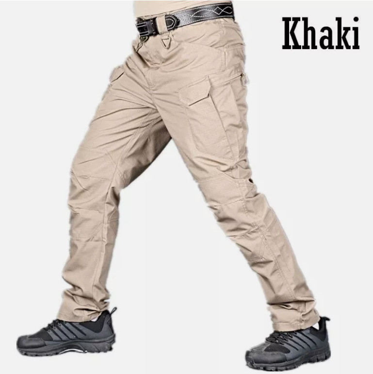 Mens Work Cargo Combat Outdoor Hiking Waterproof Trousers Tactical Fishing Pants