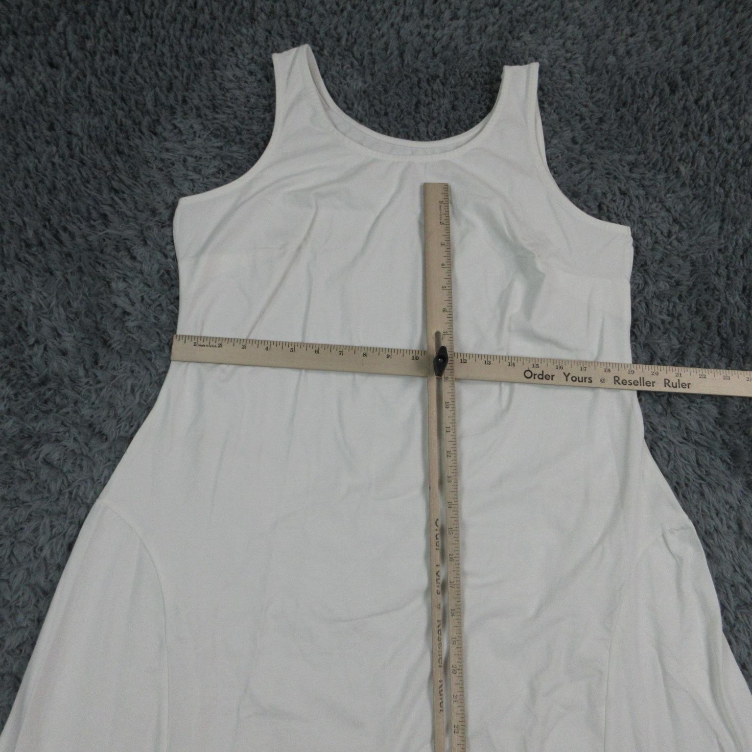 Jessica London Dress Womens 12 Petite White Tank A-Line Long Sleeveless NWT