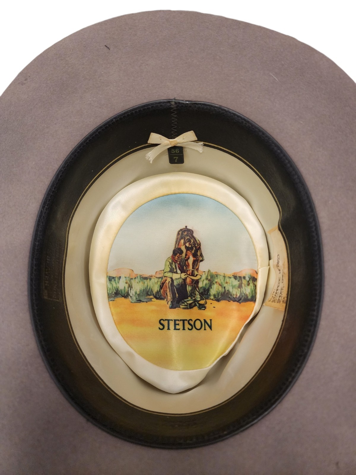 Stetson Stampede Cowboy Hat Smoke Grey 4X Fur Felt Western Hat w/ Box Size 7