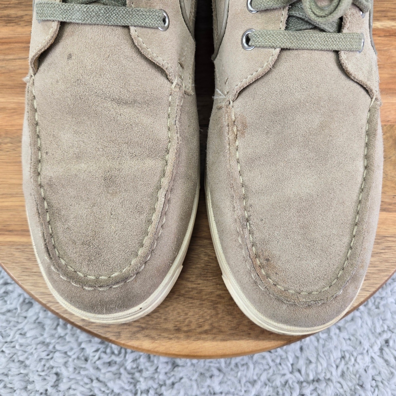 Cole Haan Mens 11M Tan Suede Leather Lace Up Moc Toe Casual Daily Chukka Boots