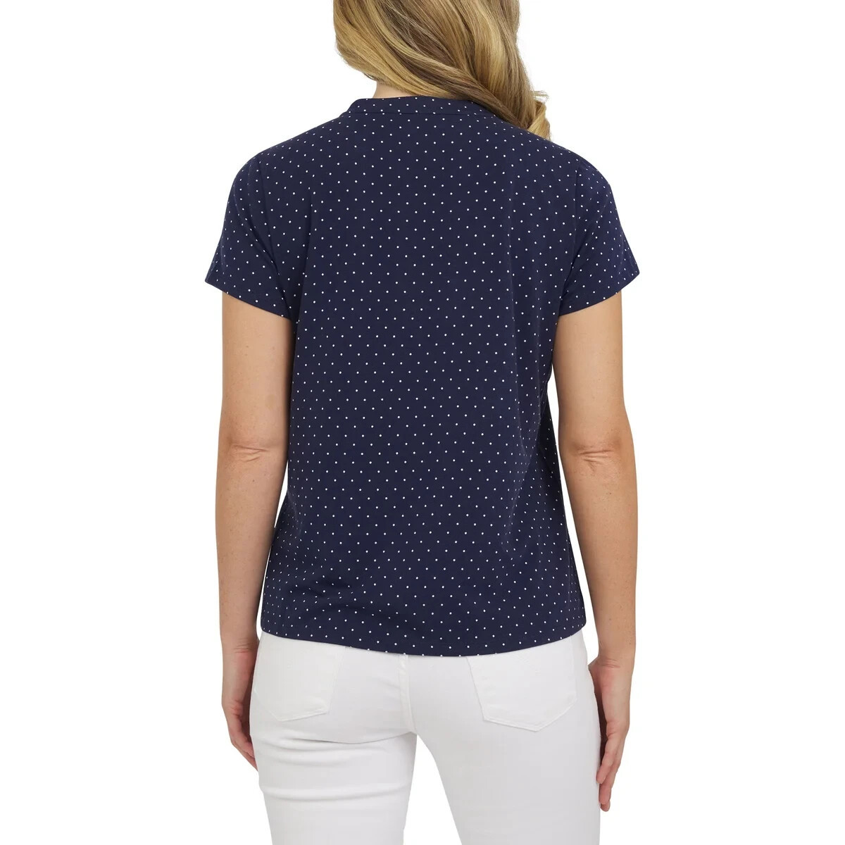 Lands’ End Women’s Short Sleeve Pintuck Blouse