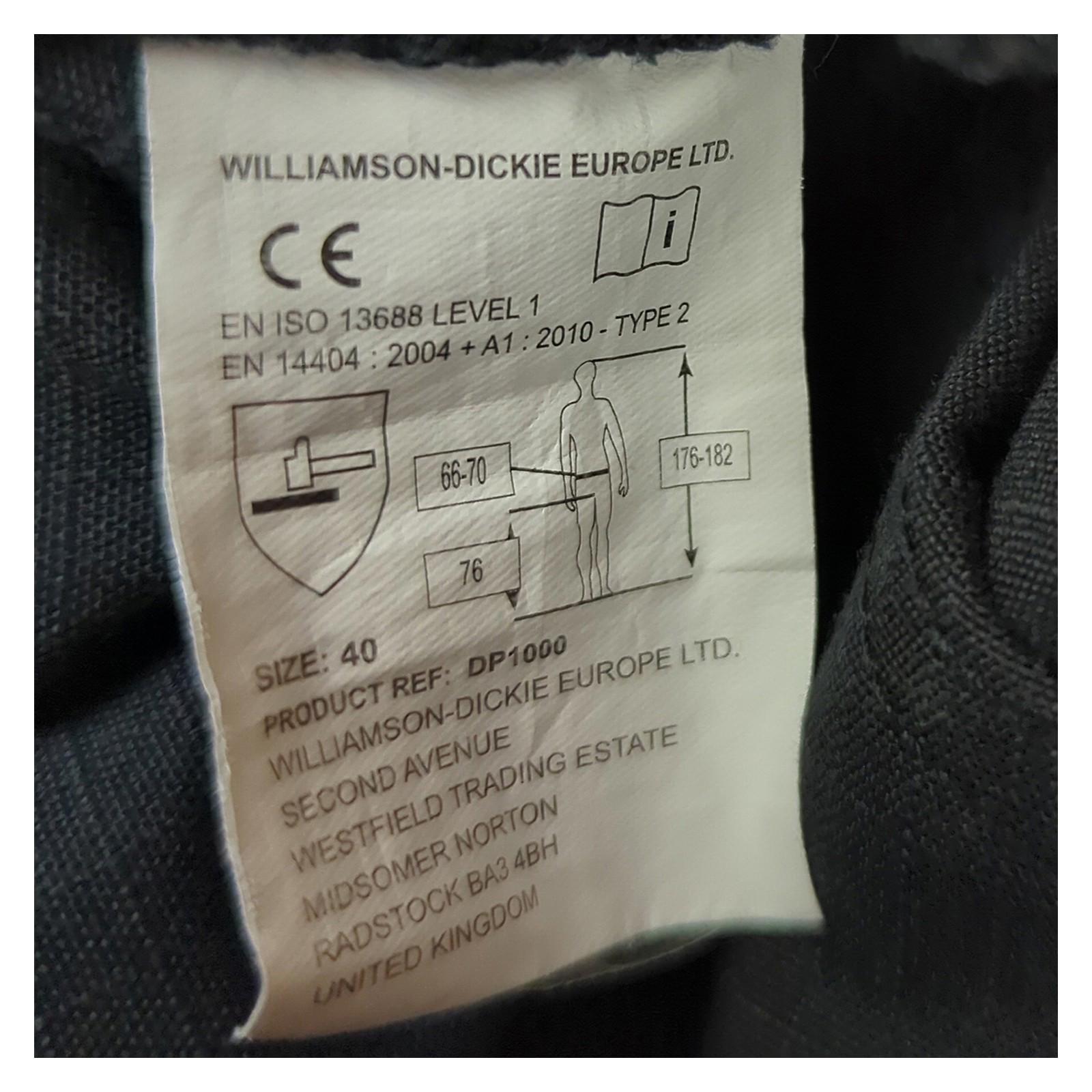 Dickies Pro Workwear Trousers DP1000 Black Reflective Cordura Reinforced W26R