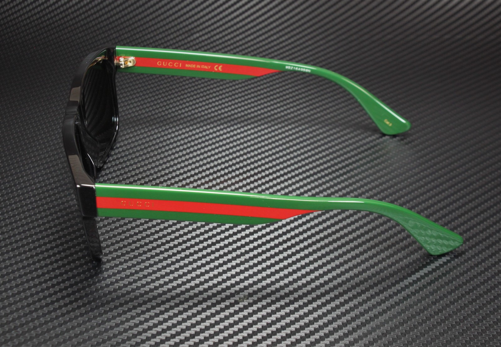 GUCCI GG0340S 006 Rectangular Square Black Grey 58 mm Men’s Sunglasses