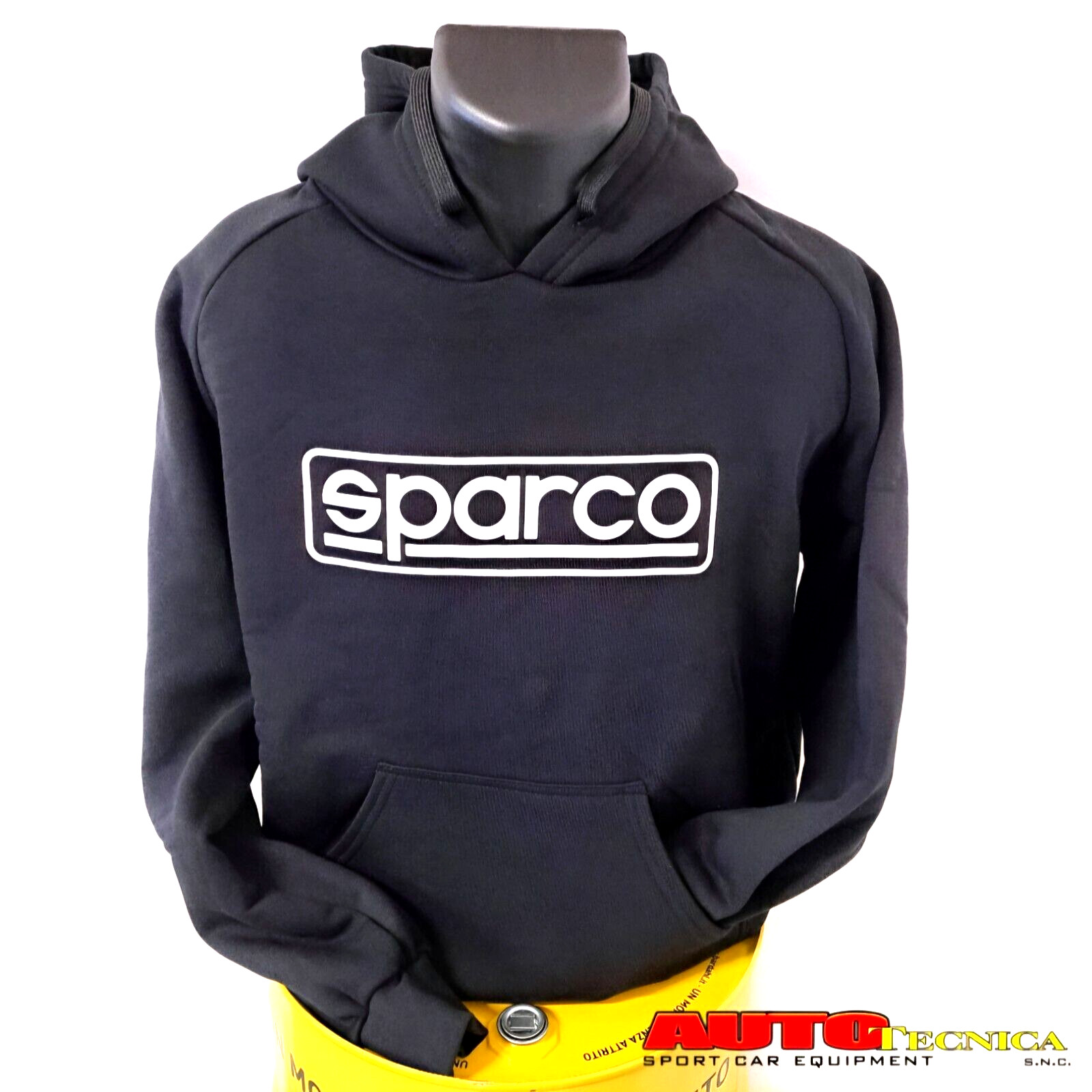 SPARCO SOLID BLACK FRAME HOODIE SIZE M L XL