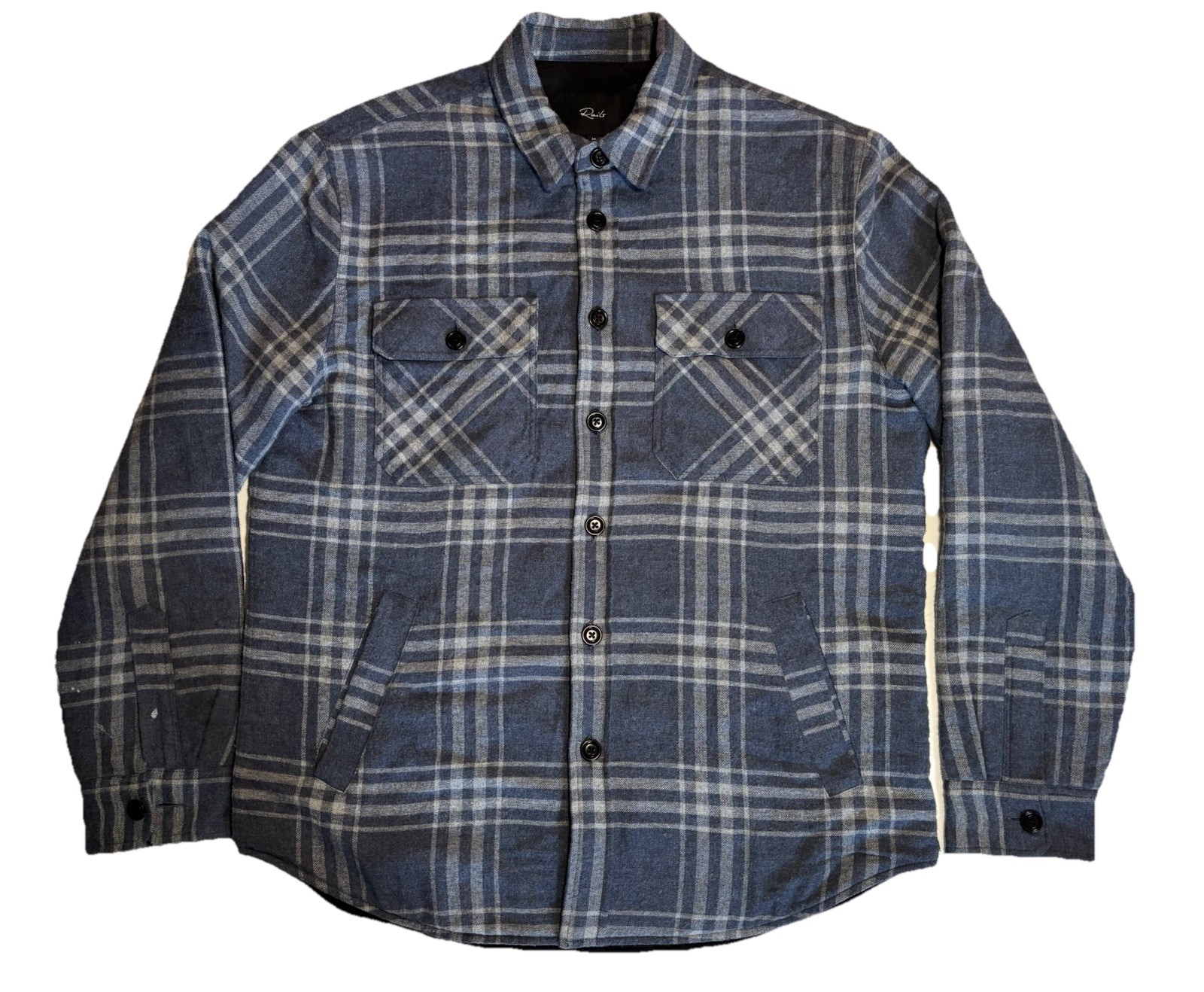 Rails Worthing Plaid Flannel Jacket Shacket Shirt Quilt Lined Men M Outdoor Camp