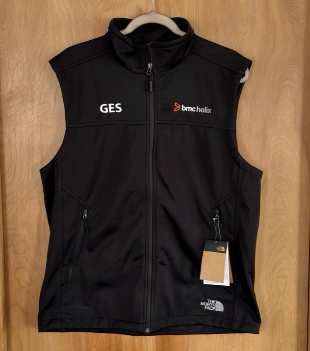 The North Face Men’s Ridgewall Soft Shell Vest Black Size L NWT Embroidered