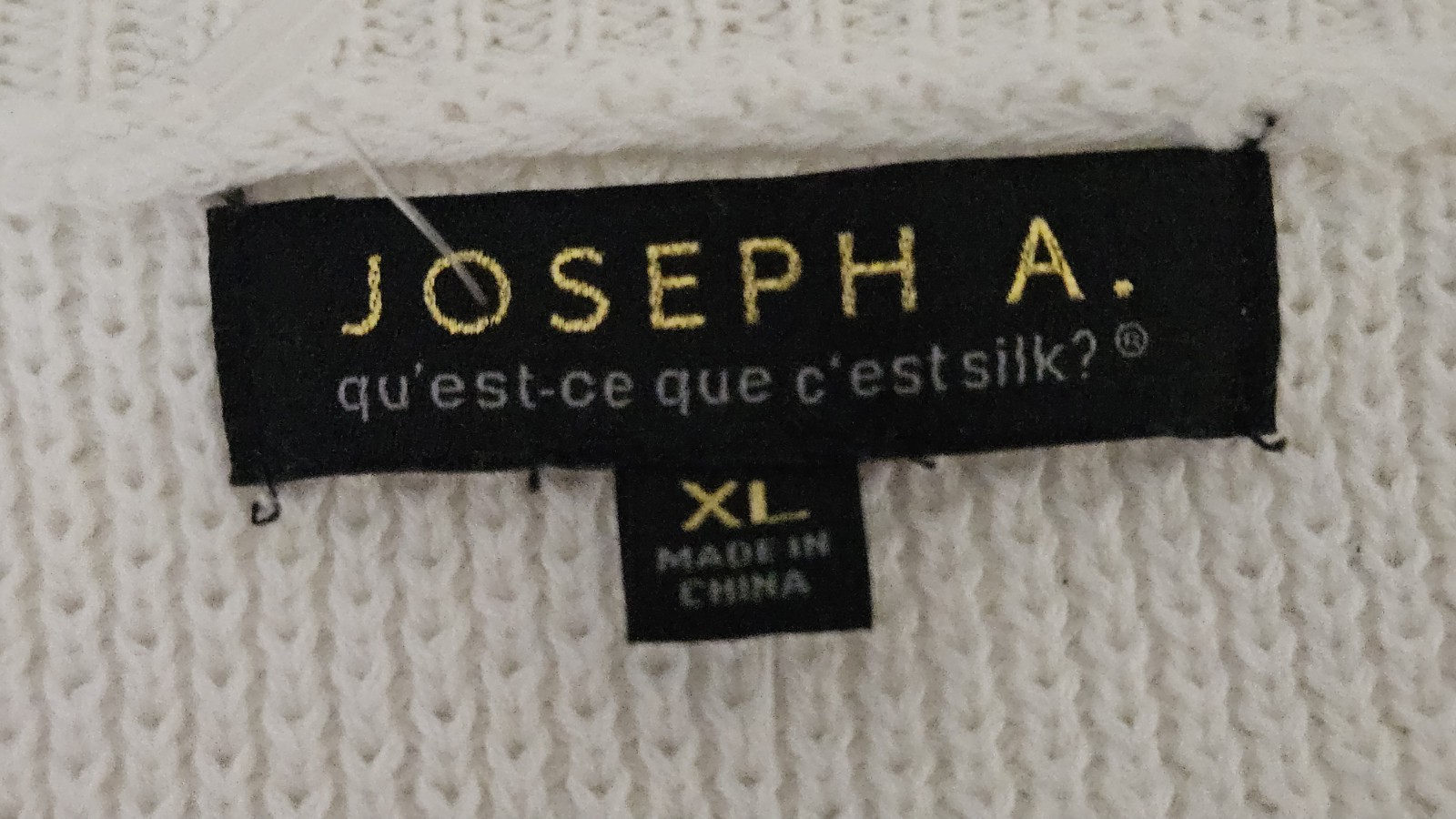 Joseph A. Women Indie Crochet Knit Ivory Multicolor Sweater Size XL NWT