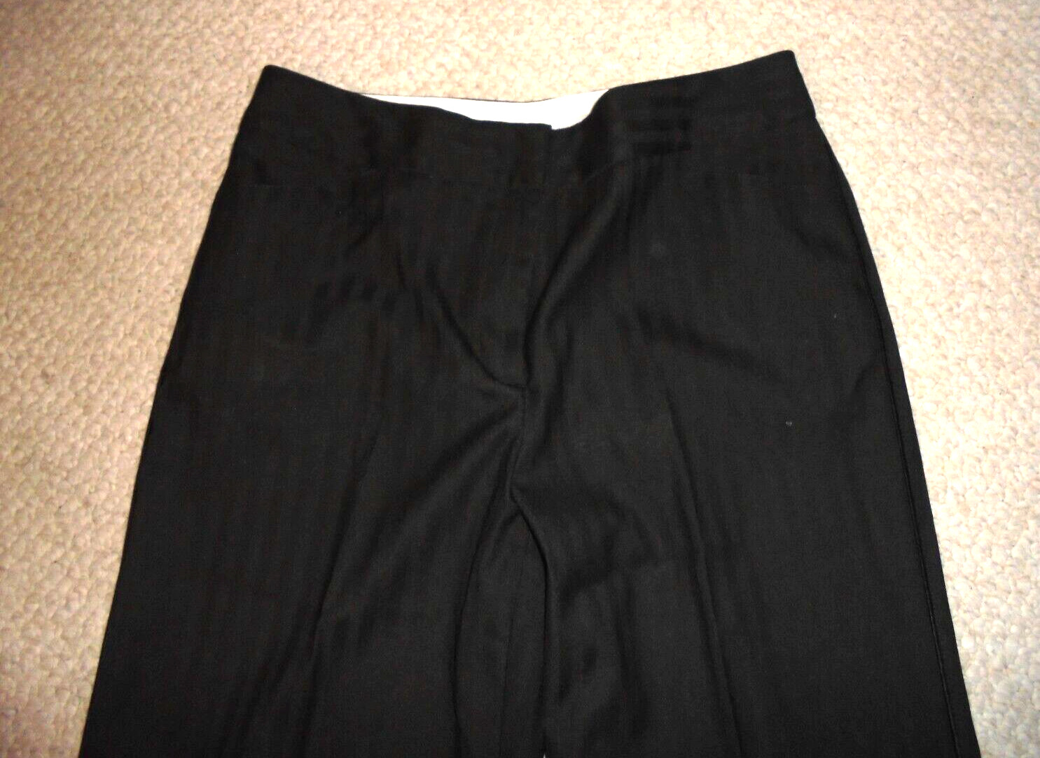 Worthington Women’s Stretch Slight Bootcut Dress Pants Size 8 Black striped New