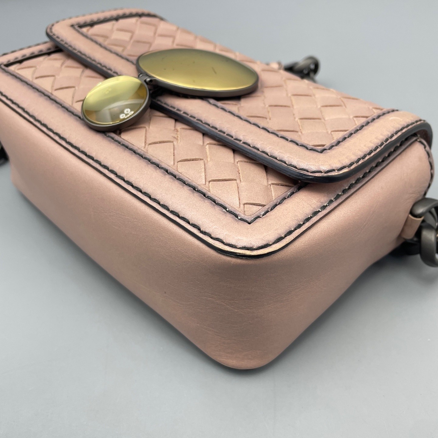 Bottega Veneta Pre-Owned Authentic Chain Bag Pink 17*11*6cm