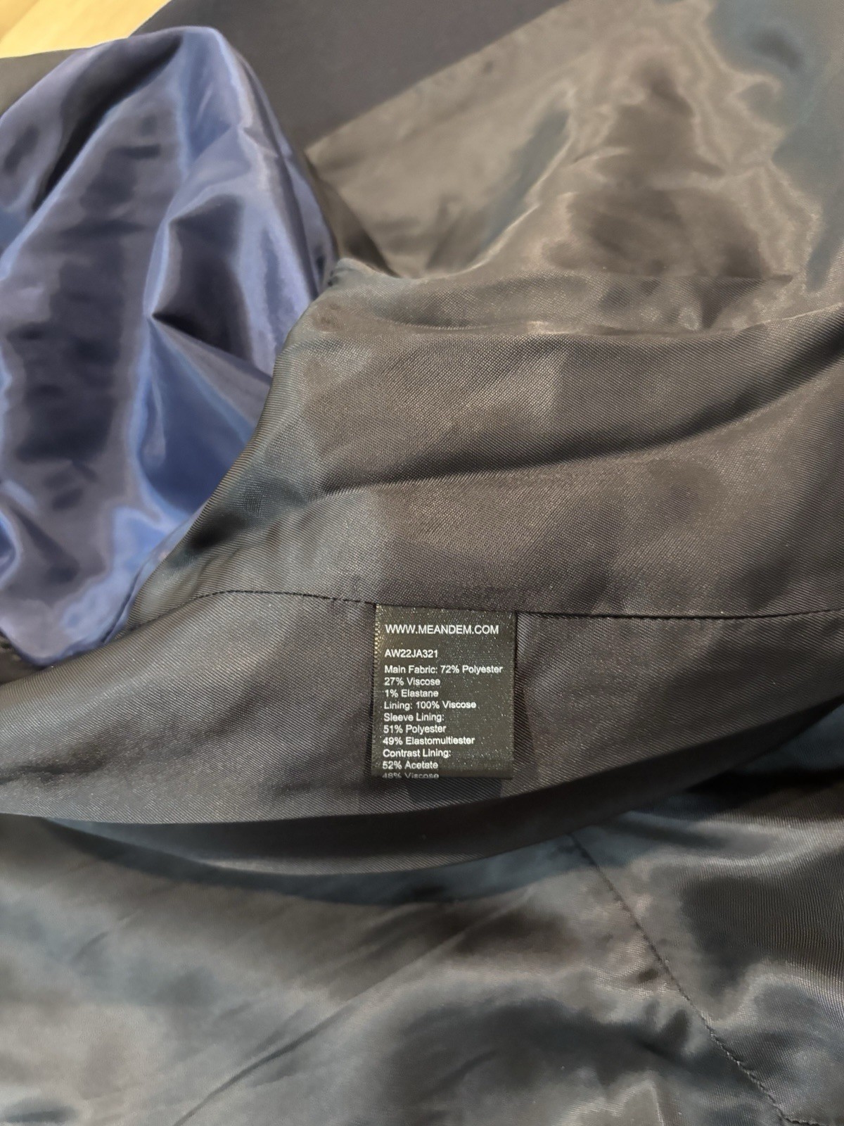 ME+EM Navy Blue Blazer Oversized Soft Structure Tailoring Jacket US 12 UK 16