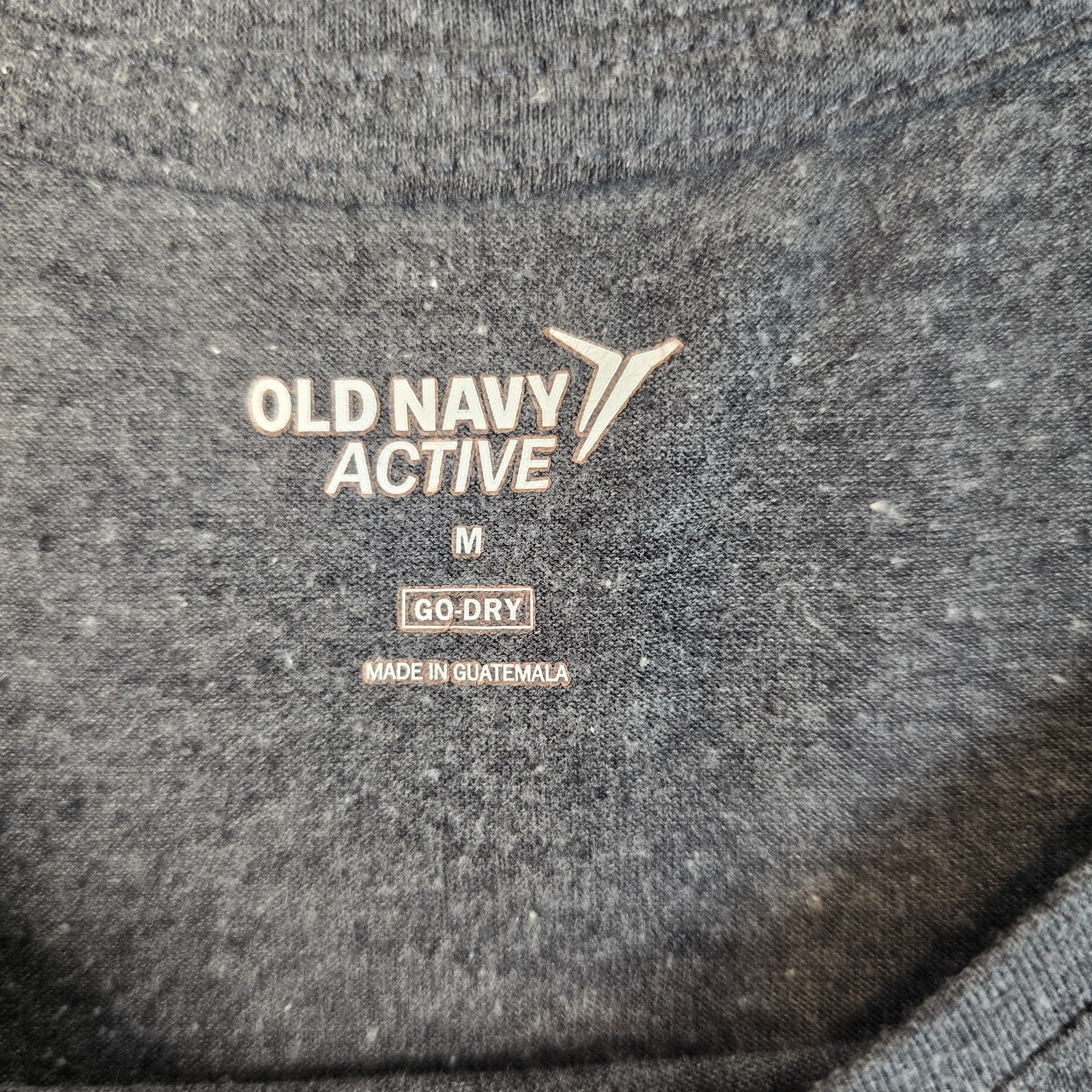 Old Navy Active Go-Dry Tank Top Women Medium Gray Calm Mind Strong Heart T shirt