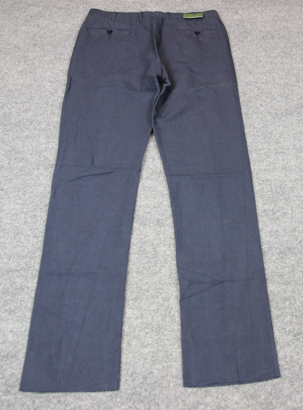 Sid Mashburn Pants Men’s 34X36 Blue Unhemmed Garment Dyed Sport Trousers *FLAW