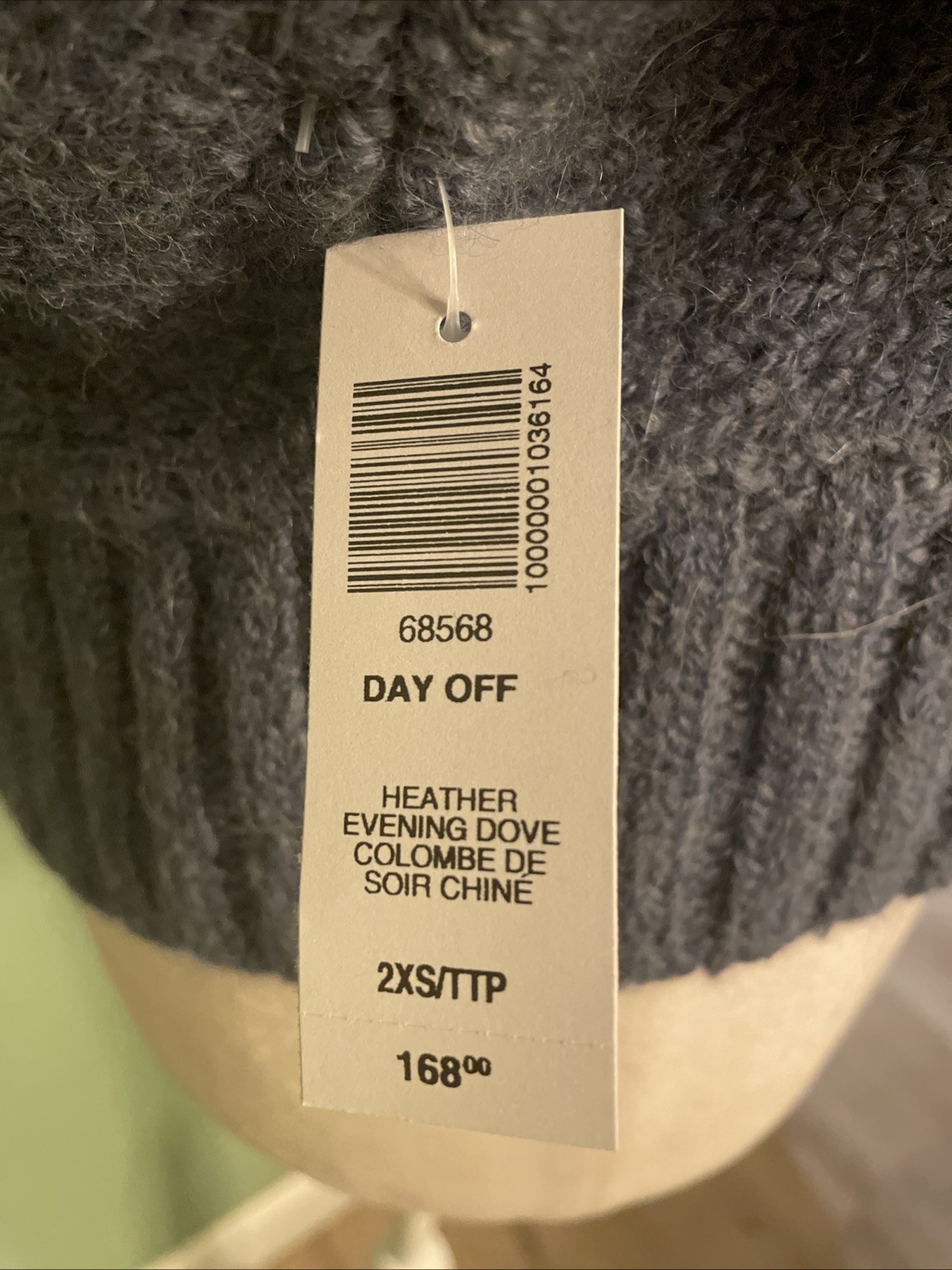 The Group Babaton Day Off Sweater Oversized Crewneck 100% Alpaca Blue XXS NWT