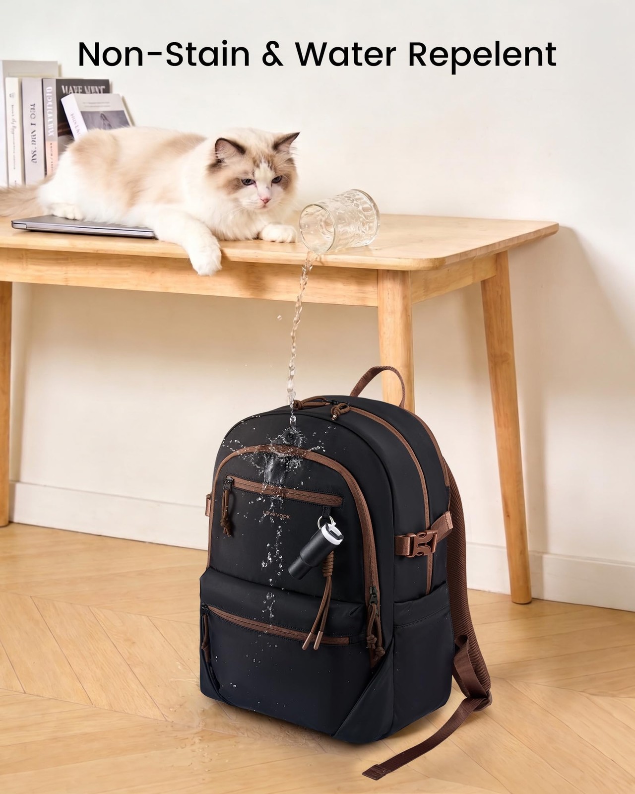 Laptop Backpack with Cute Pendant,17.3 Inch Travel Work Backpack Computer Lap…