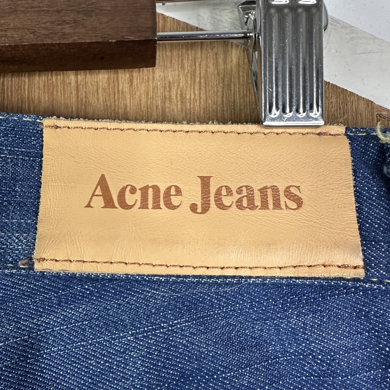 Acne Jeans Mens 30×32 Blue Medium Wash Straight Leg 100% Cotton Denim