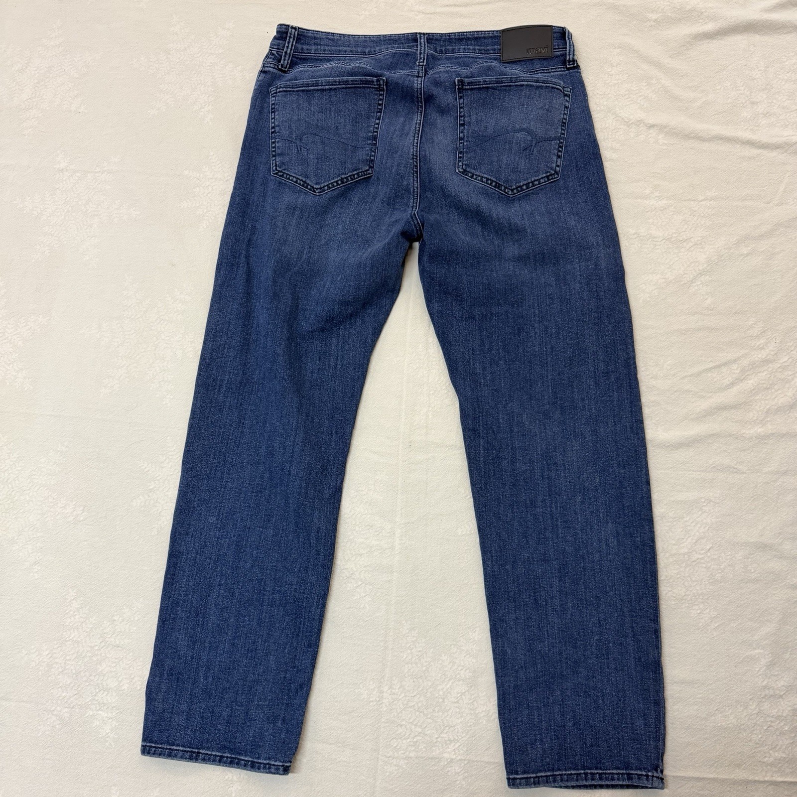 Mavi Zach Jeans Mens 36×30 Blue Straight Leg Stretch Denim Mid Rise Athletic