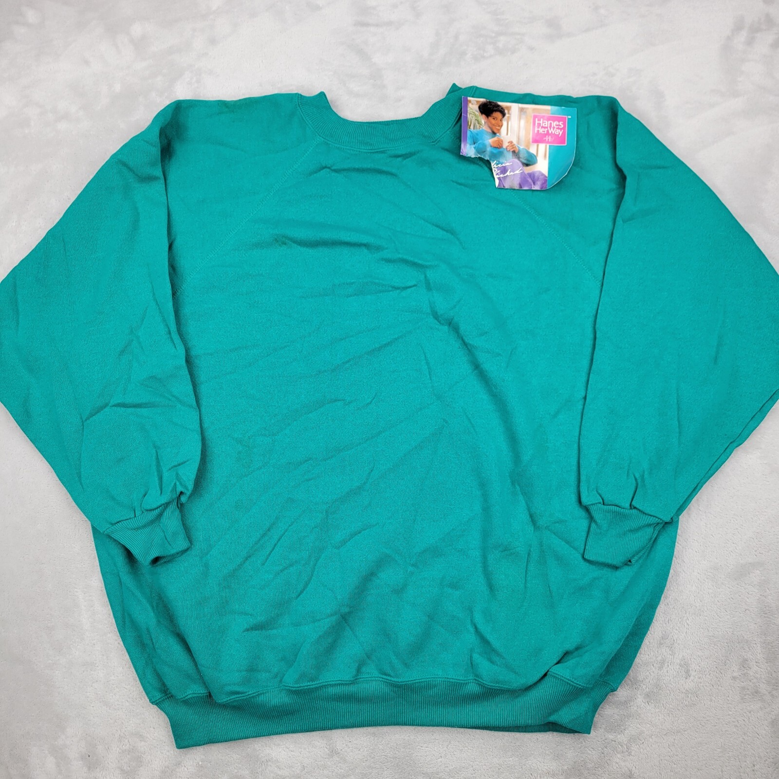 Vintage Hanes Her Way Sweatshirt Womens 2X Basic Top Sweater Blouse Y2K Adult 2