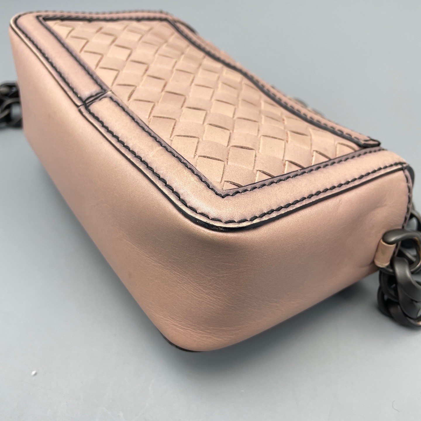 Bottega Veneta Pre-Owned Authentic Chain Bag Pink 17*11*6cm