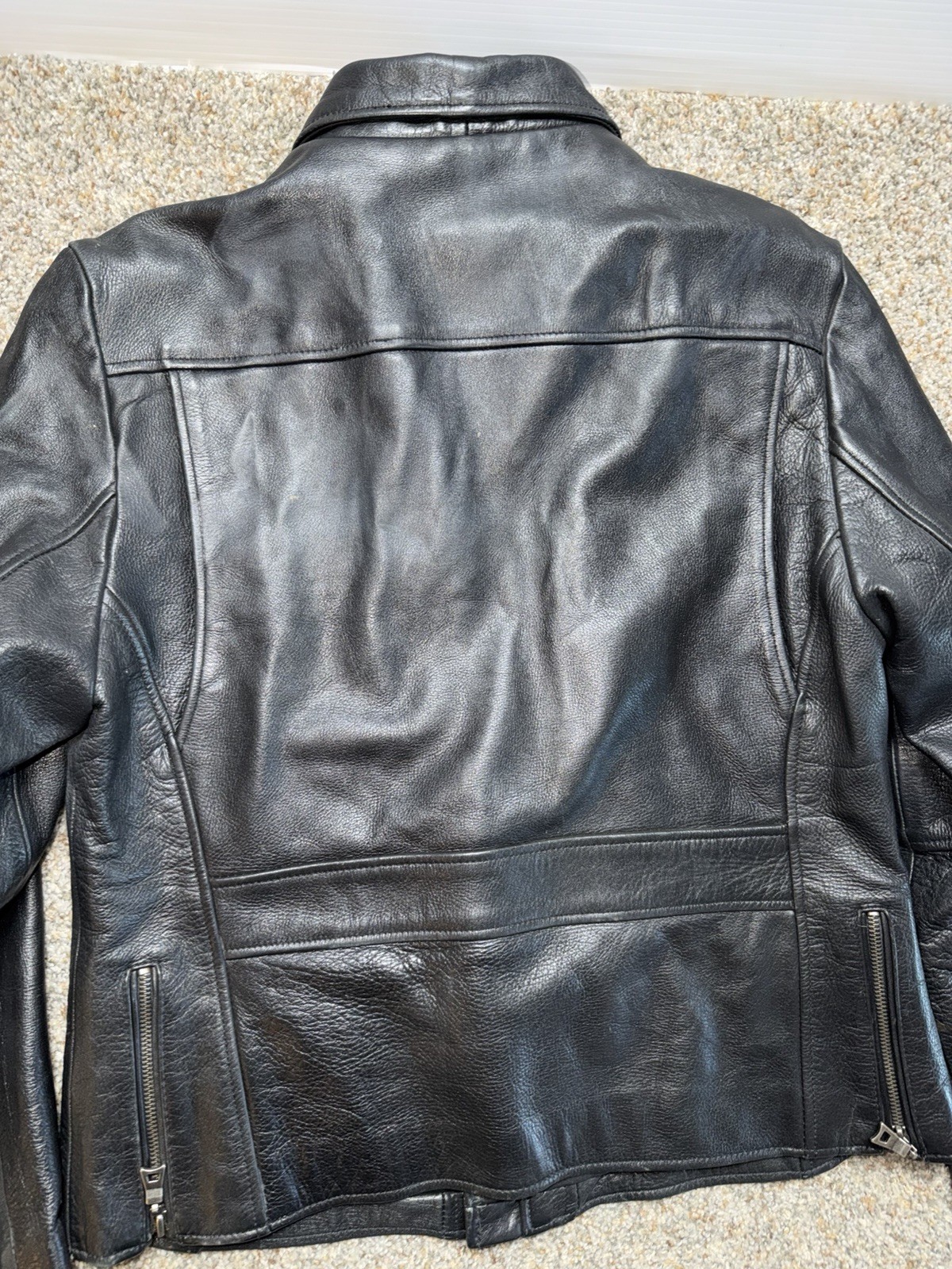 Flying Bikes Oakwood Leather Jacket Size L Black NY Chapter 3M Thinsulate
